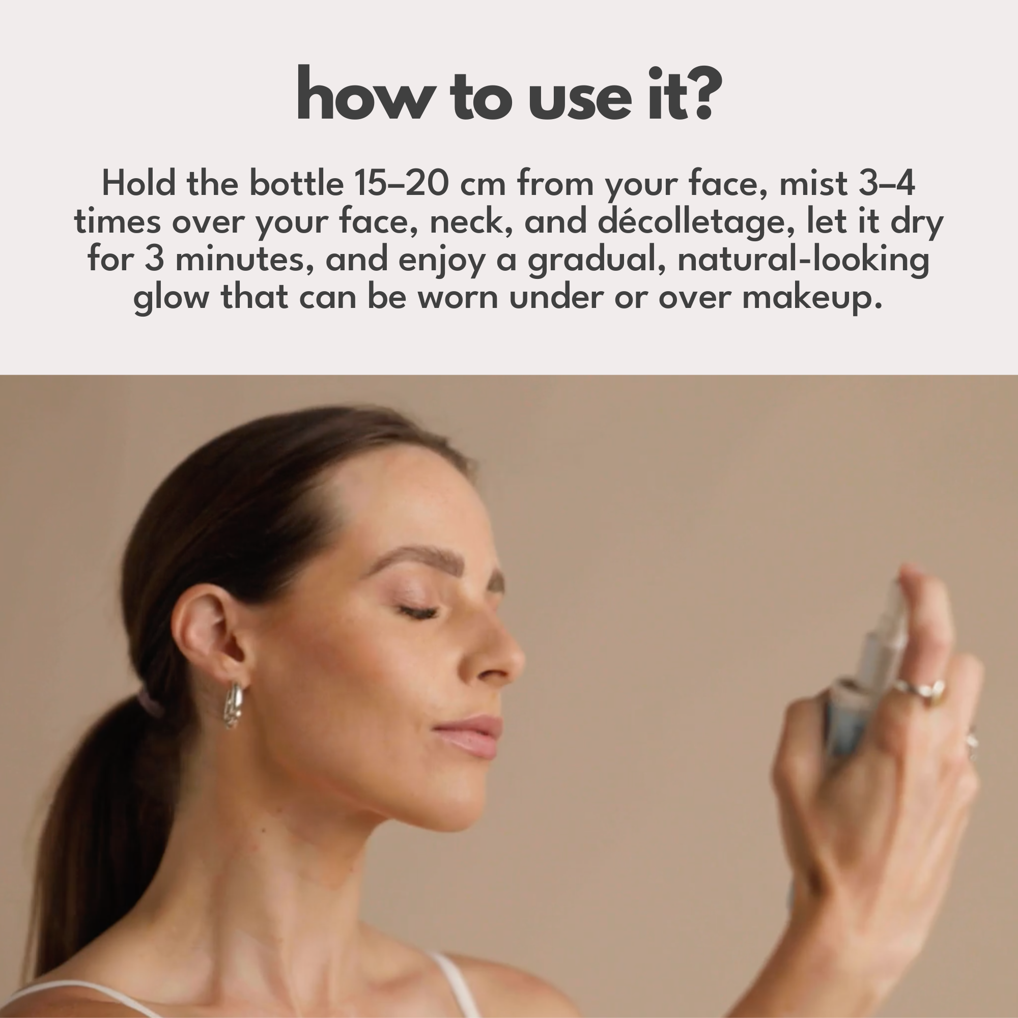 face tan water instructions