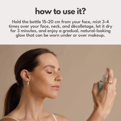 face tan water instructions