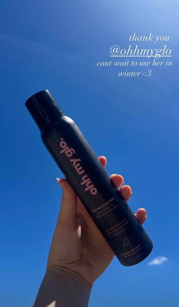 holding self-tan setting spray