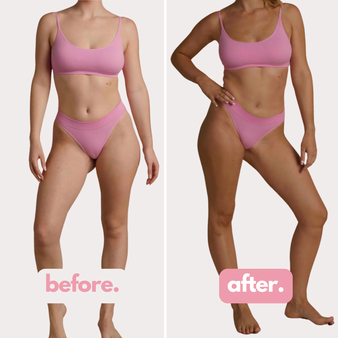 ultra dark green base tan before after
