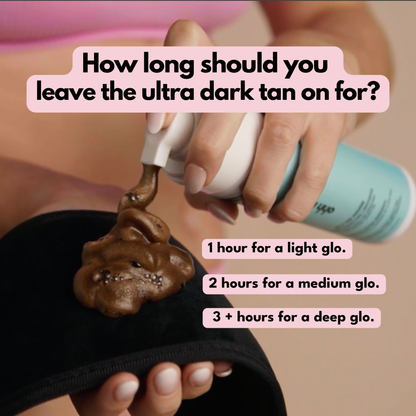 ultra dark green base tan process time