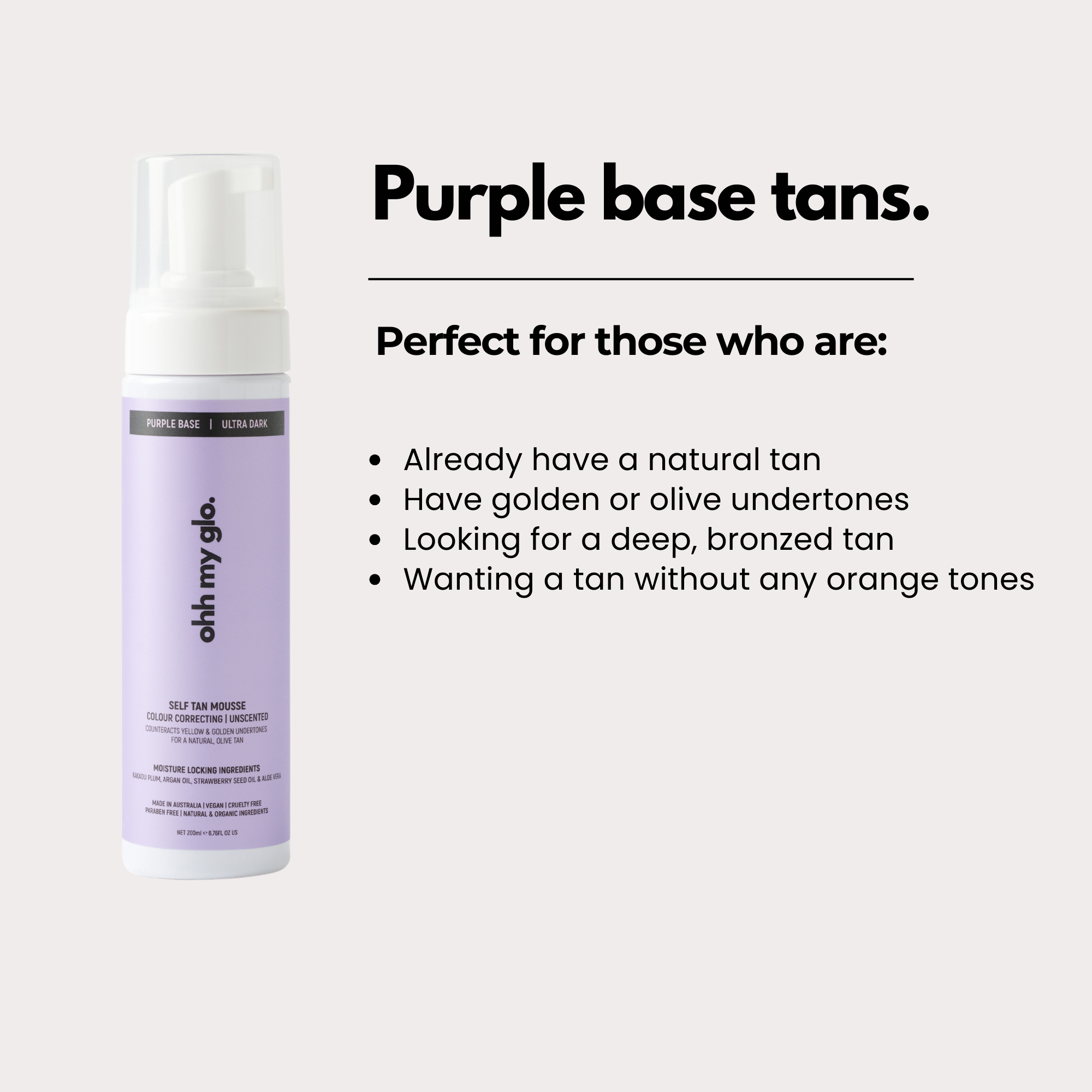 purple base tan benefits