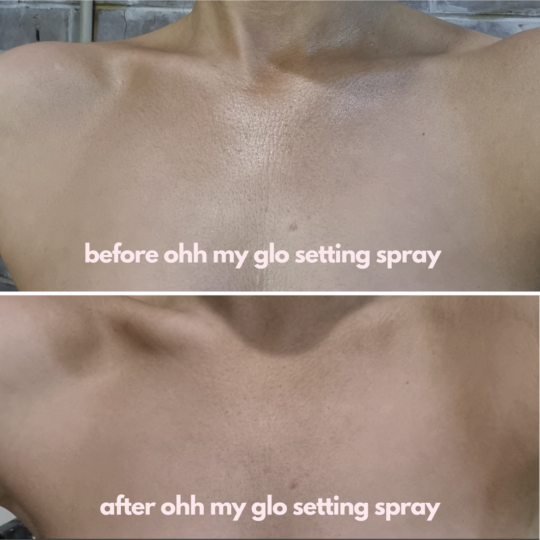 self-tan setting spray before and after