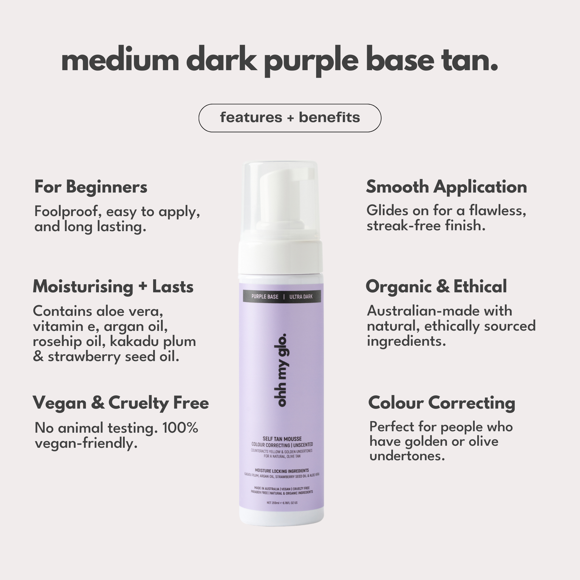medium dark purple base tan features