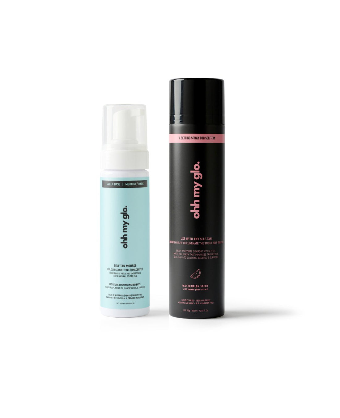 Setting Spray and Medium/Dark Green Base Tan - Ohh My Glo Pty Ltd