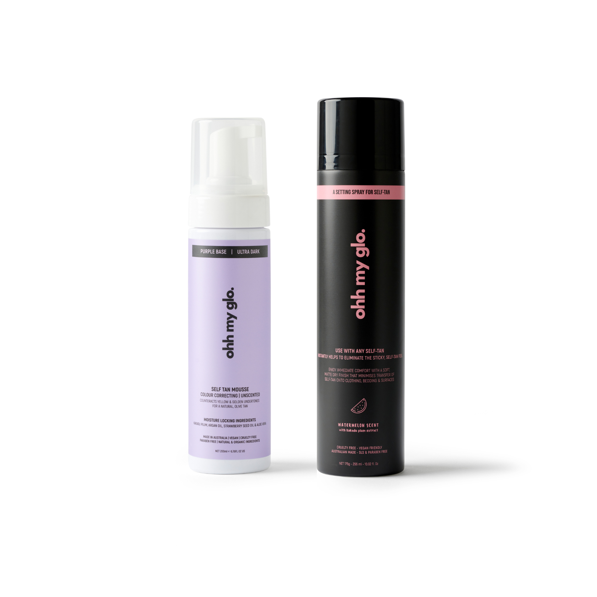 setting spray and ultra dark purple base