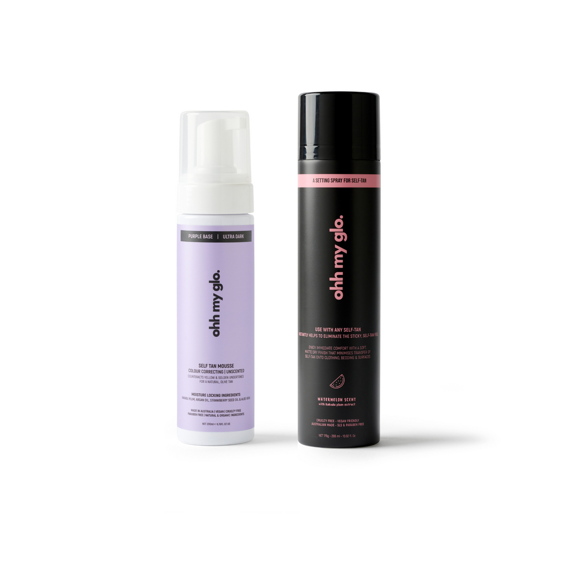 setting spray and ultra dark purple base